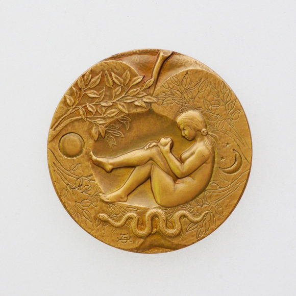 第13回 創作メダル彫刻展 記念メダル 「エバの詩」