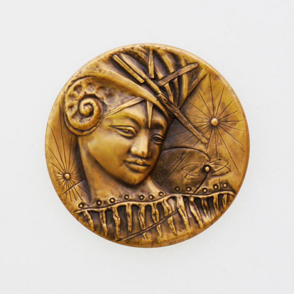 第19回 創作メダル彫刻展 記念メダル 「新世紀への始動」